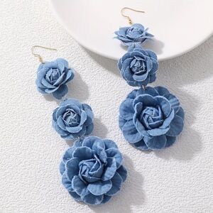 🔥🔥🆕Blue Floral Earrings